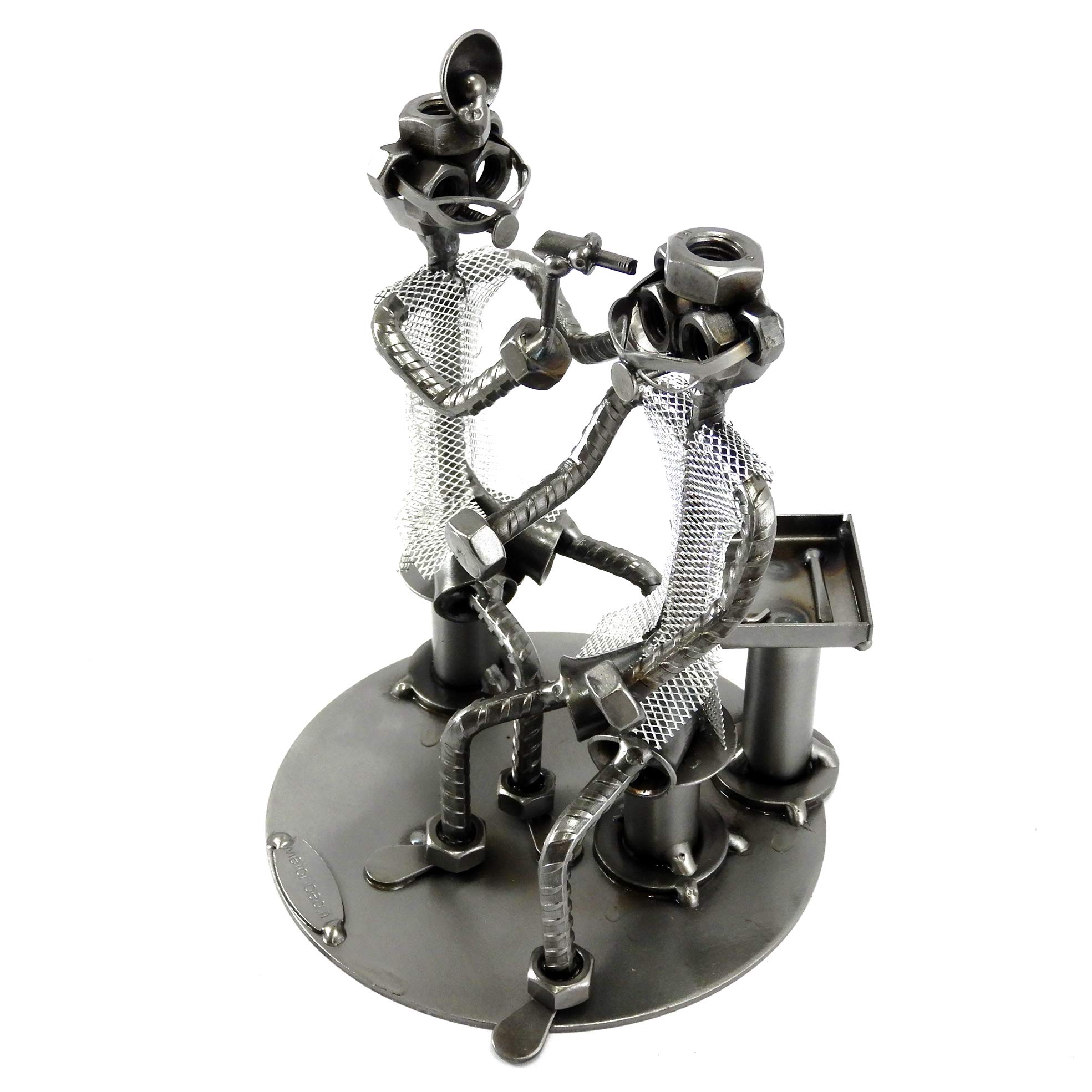 OTORINO CON PAZIENTE IN METALLO CON VITI BULLONI CHIODI DI METAL IDEA - IDEA REGALO ORIGINALE - 100% ARTIGIANALE - MADE IN ITALY - PERSONALIZZABILE