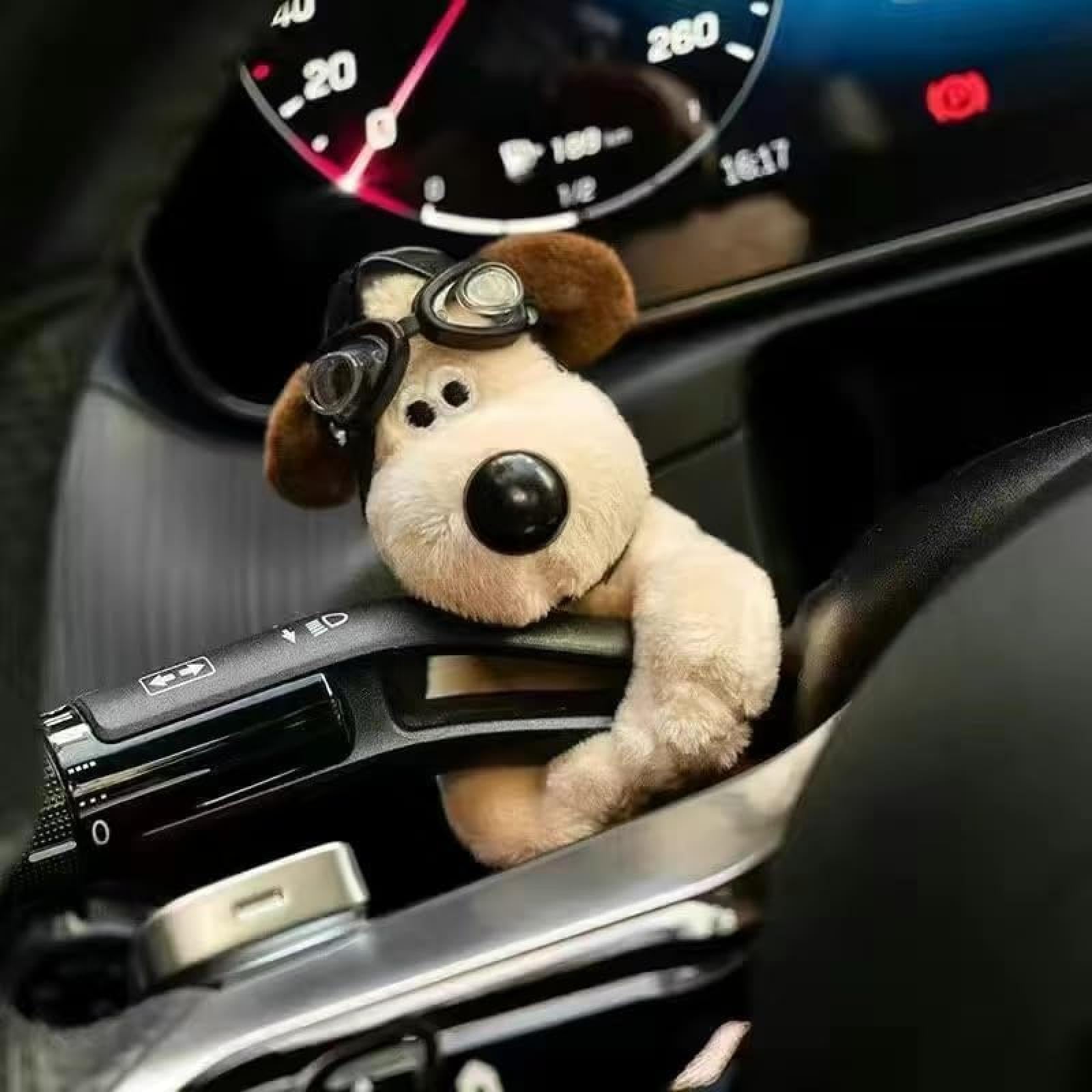 Amazon.co.jp: 面白い犬のぬいぐるみ車のワイパーシフトハンドル装飾