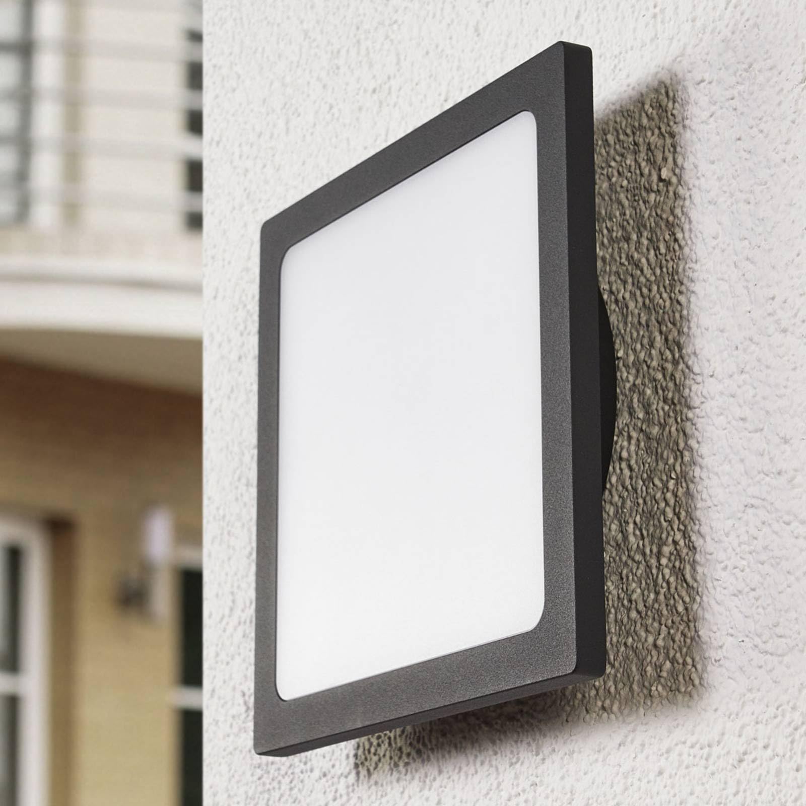 Lucande Plafoniere LED (Moderno) colore Nero, in Alluminio lampadina inclusa lampada da esterni per giardino terrazzo balcone e casa plafoniera