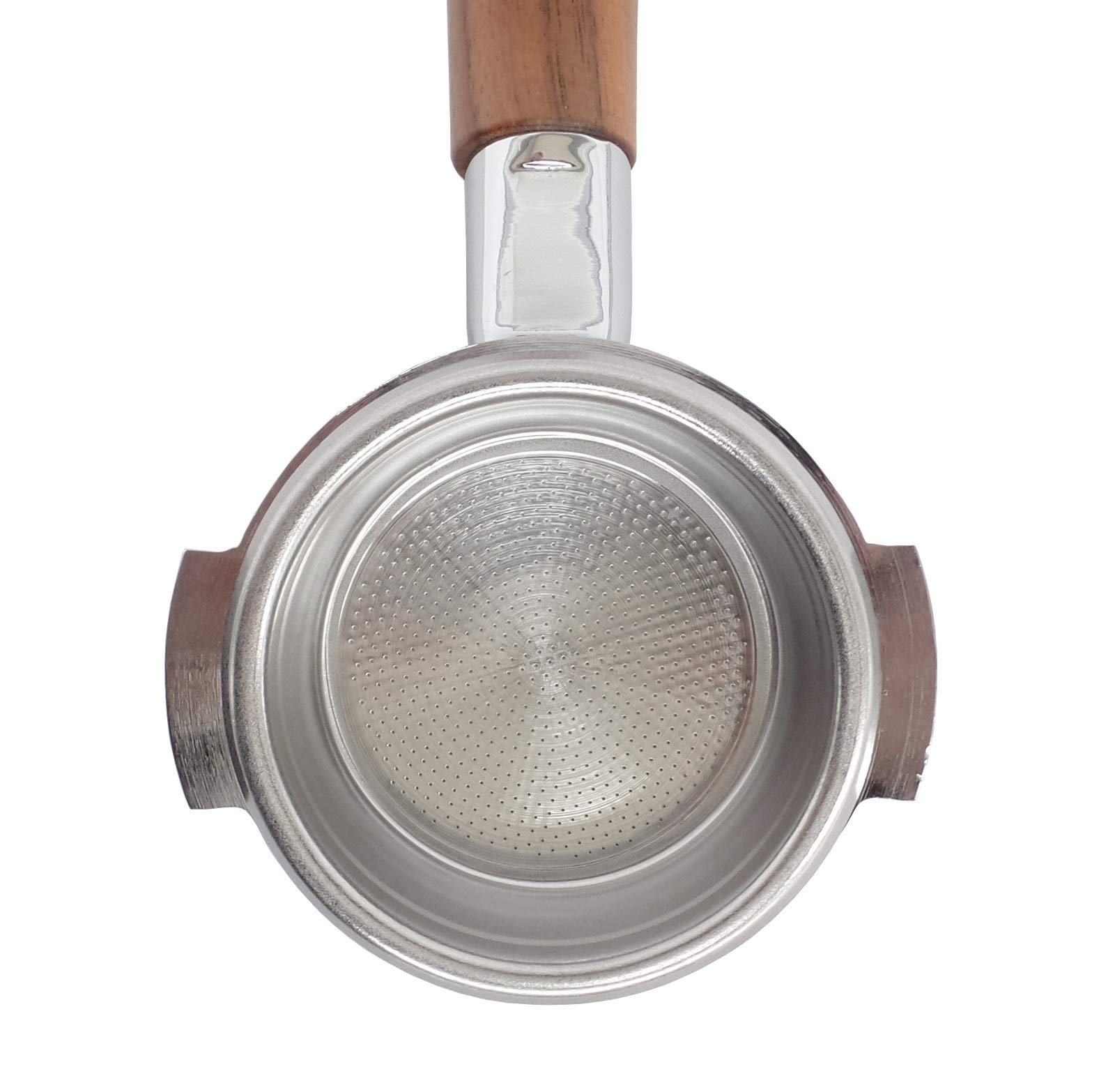Lejek dozujący bez dna Naked Portafilter do ekspresów do espresso ASCASO 58 mm - uchwyt z orzecha włoskiego, koszyk 21 g - od EDESIA ESPRESS
