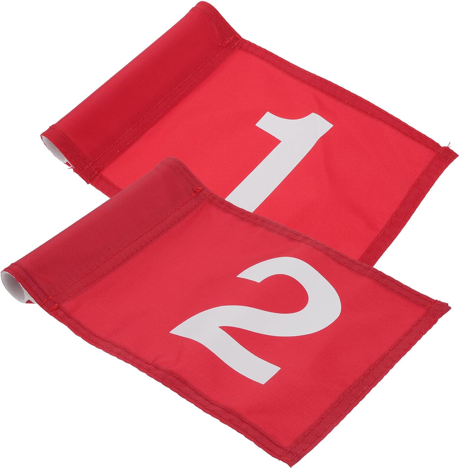 2pcs Golf Practice Flags with Numbered Red Flags, Portable Detachable Training Course Flagpoles for Golfers, Golf Course Supplies for Outdoor Practice and Training