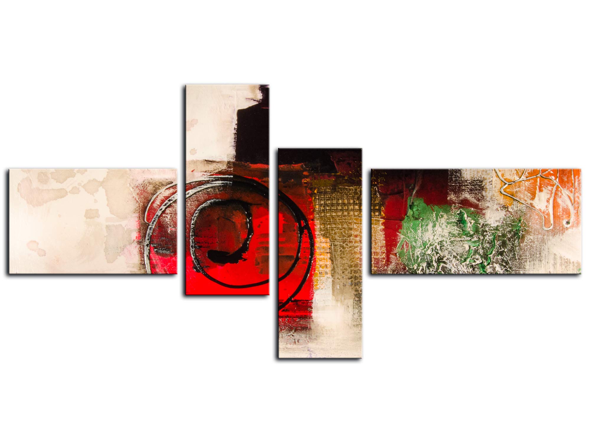 DECLINA - Quadro decorativo da parete per soggiorno, moderno, cornici decorative da parete, quadro astratto multipannelli, 130 x 65 cm