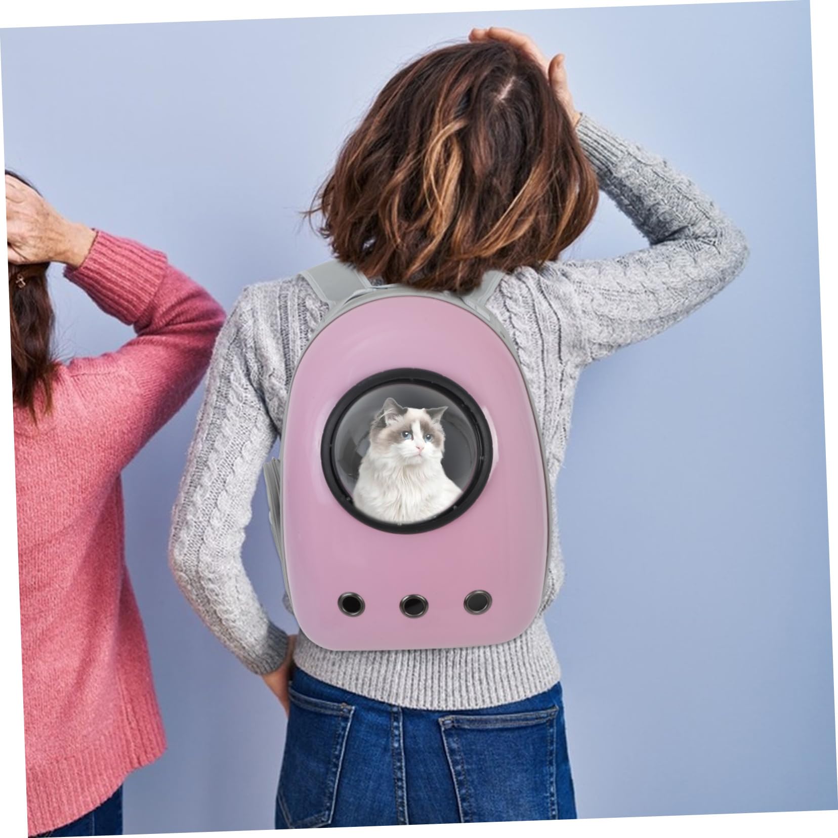 Katzenrucksack mit Fenster, Leichter Haustier Rucksack aus Oxford PC