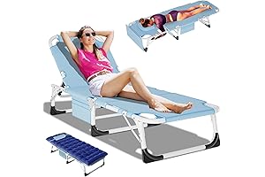 DoCred High Beach Chairs for Elderly with Face Hole