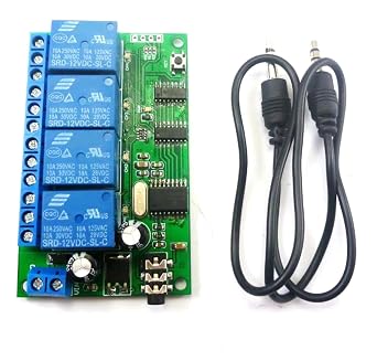 AD22B04 4CH MT8870 Dtmf Signal Tone Voice Decoder Phone Control Relay Switch Module 12V DC for LED Motor Home