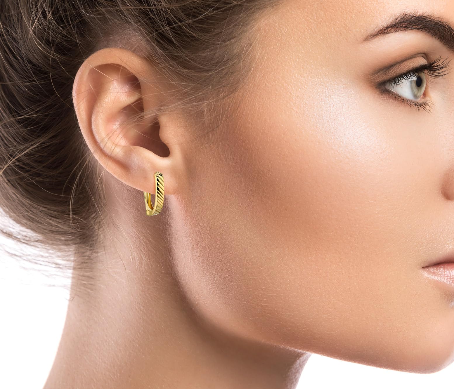 LAMUR Ohrringe aus 585er-Gold, Goldohrringe für Damen, Damenschmuck aus Gelbgold, Englischer Verschluss