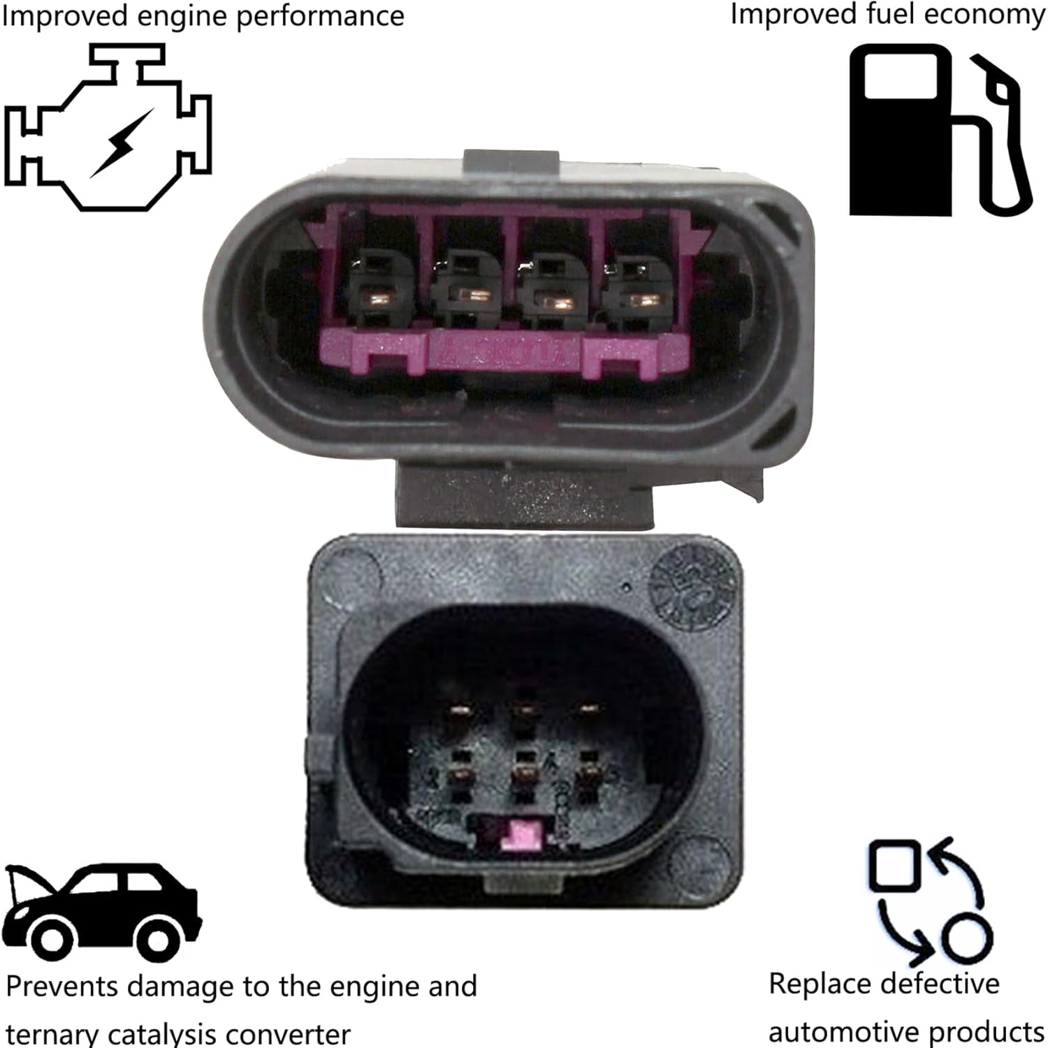 Dropwater 1 Pair Upstream and Downstream O2 Oxygen Sensors Replacement for Volkswagen Touareg Eos R32 3.6L,Replaces#234-5125 234-4485,Set of 2pcs