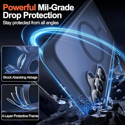 Miniatura 9 de MOZOTER Funda magnética para iPhone 15, compatible con MagSafe, antiamarilleo, protector de pantalla de vidrio y protector de lente de cámara funda