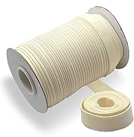 Vista 32 de Cinta al bies de doble pliegue de 1/2 pulgada, cinta al bies de doble pliegue de 55 yardas, carrete continuo a granel para coser ropa, acolchado