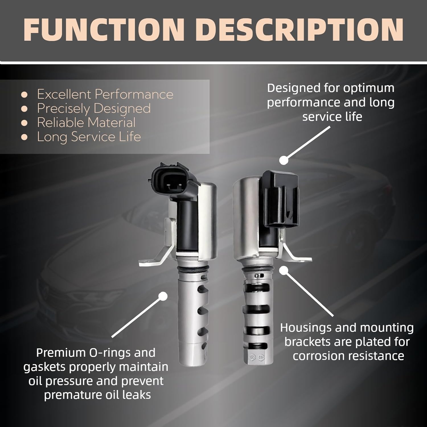 Engine Variable Valve Timing solenoid VVT Compatible with Tundra 4Runner Sequoia Land Cruiser GS400 GS430 GX470 LS400 LS430 LX470 SC400 SC430153300F010 1533050010 1533050011 TS1025 153400F010