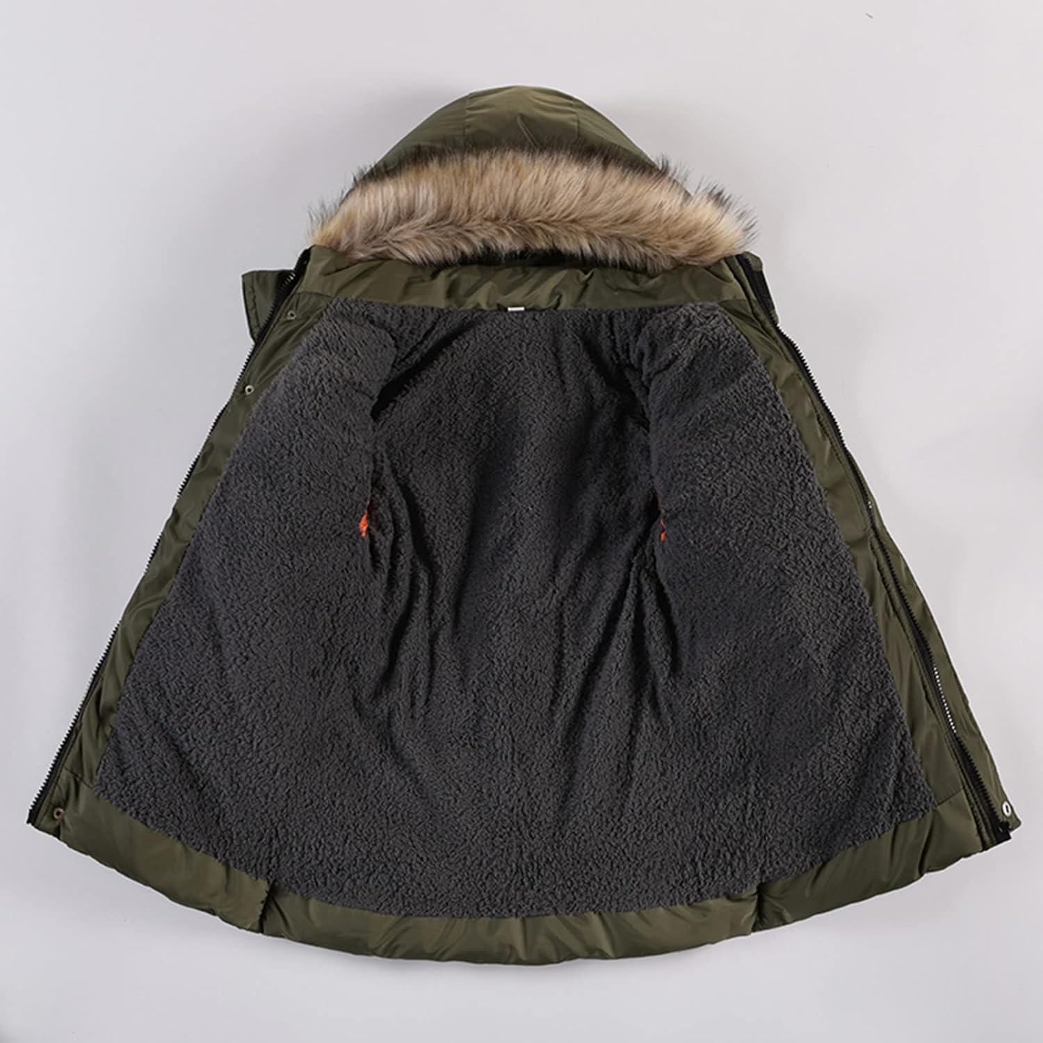 Boy's Winter Coat Kids Heavyweight Hooded Puffer Jacket Thicken Warm Long Parka with Faux Fur Collar Padded Down Coat
