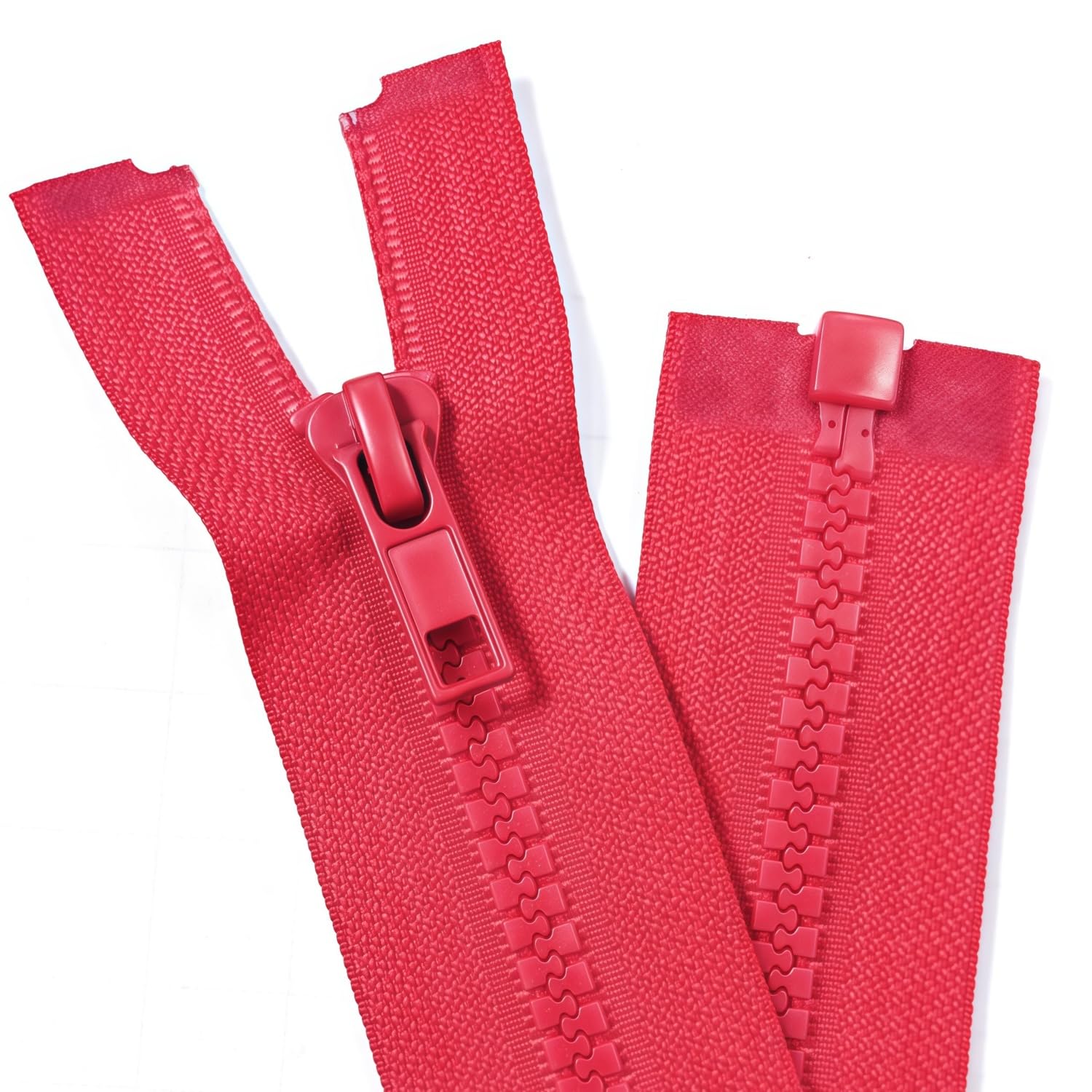 YaHoGa 2PCS 27 Inch #5 Separating Jacket Zippers Bulk for Sewing Red