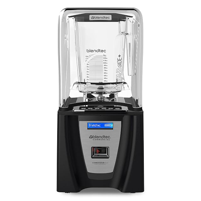 Blendtec Connoisseur 825 Commercial Blender with WildSide Jar 96 oz Includes Blendtec Q Series Sound Enclosure Strongest Quietest