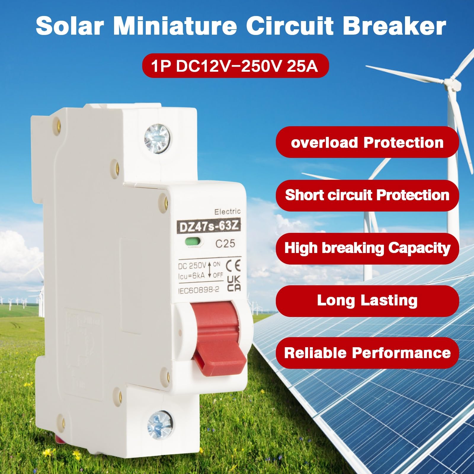 DEWIN 1P Solar Mini Circuit Breaker - Image 2