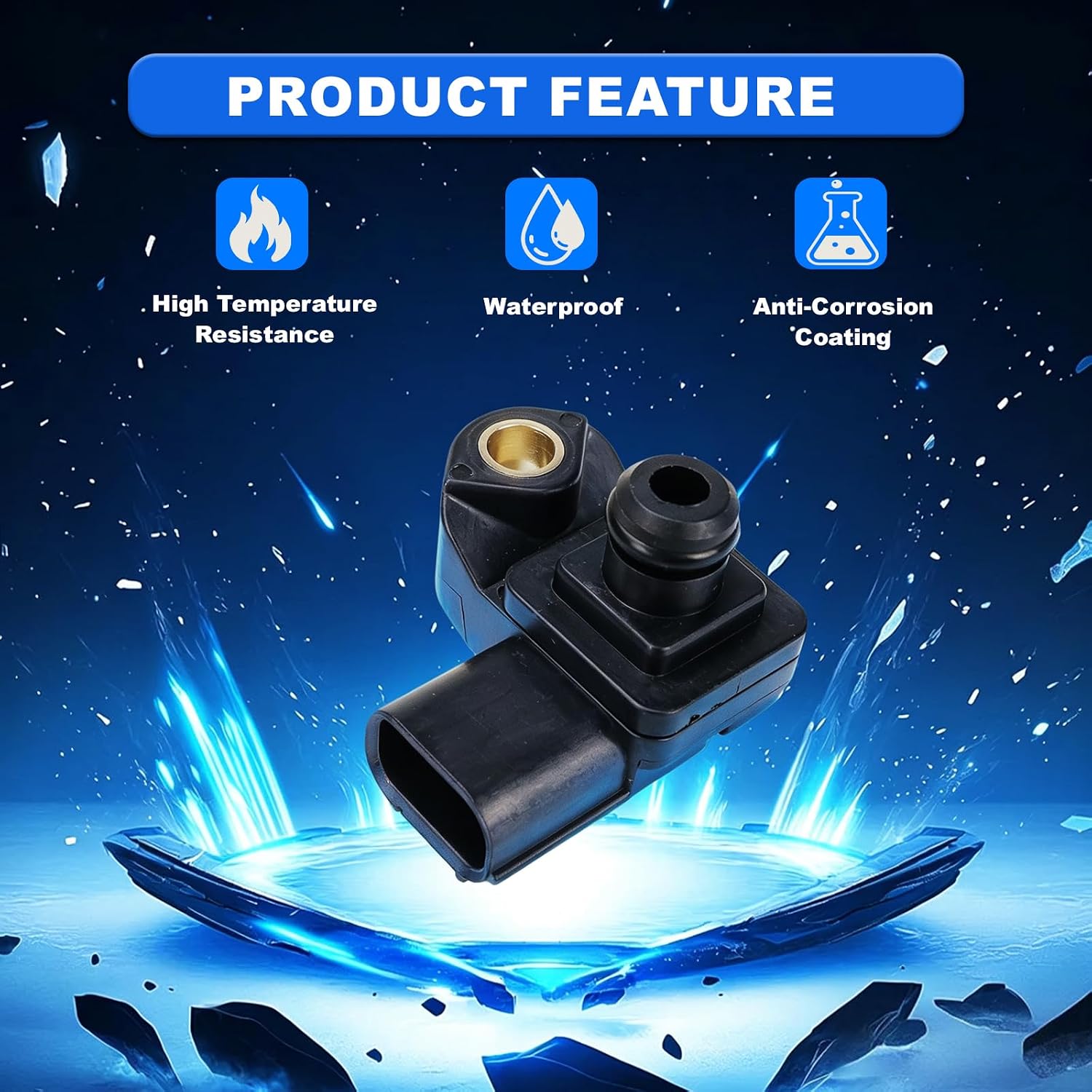 198-2002 Map Sensor for Honda Accord Civic CRV Odyssey Pilot Ridgeline Fit HRV Crosstour Acura MDX TSX ILX TL RDX RLX 2006 2007 2008 2009 2010 2011 2012 2013 2014 2015 2016 2017 2018 2019 2020 2021