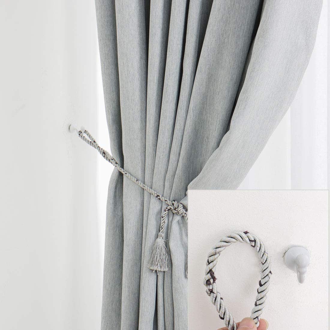 100 Pinces à Rideaux - Anneaux Métal - Capacité 4kg - Pour Décorations, Photos, Guirlandes - Argent
