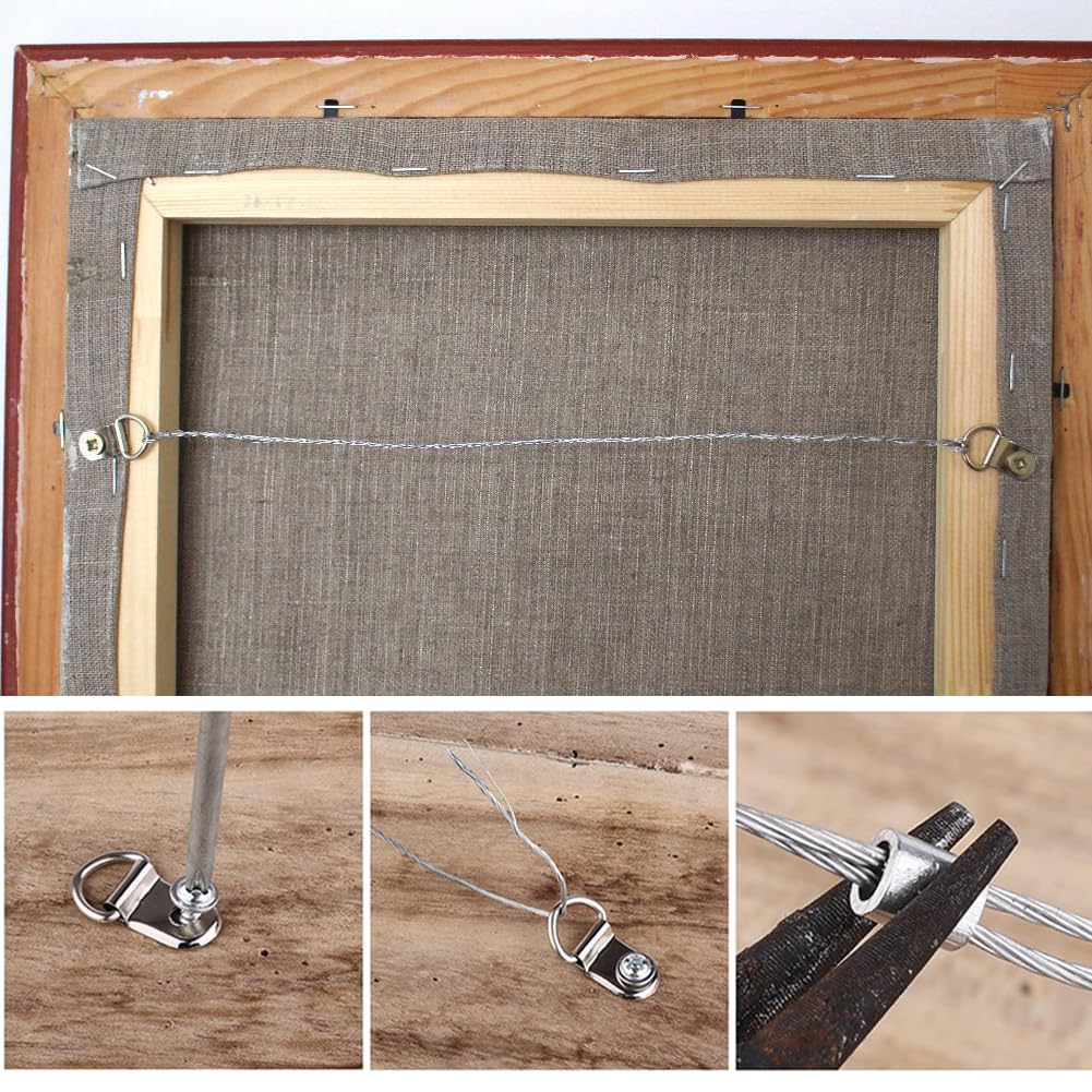Ganci per Quadri, Filo per Appendere Quadri, Photo Frame Ganci, Kit per Appendere Quadri, Set per Appendere Quadri, Kit Cavi per Appendere Quadri, Kit Appendere Quadri, per Cornici per Foto, 51 pcs