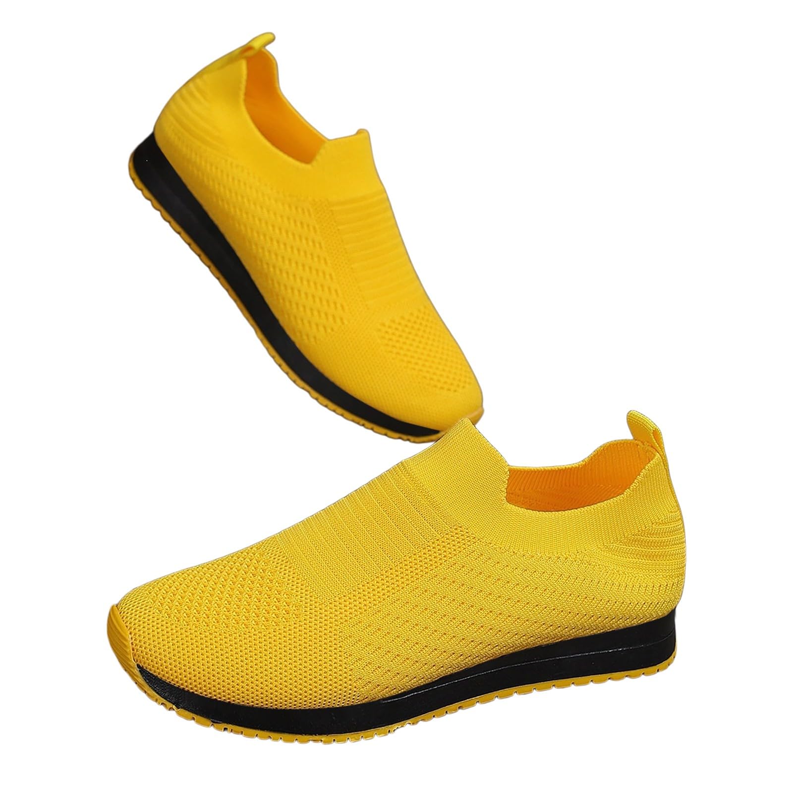 Generisch Scarpe da passeggio da donna, slip-on, larghezza H, in rete traspirante | Scarpe da ginnastica, comode scarpe sportive con supporto per l'arco, antiscivolo, leggere, per passeggiate e fitness