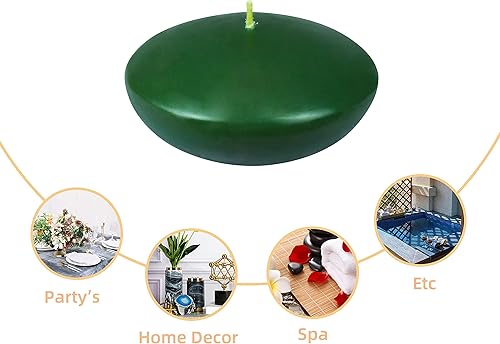 Miniatura 4 de Zest Candle CFZ-088_8 Velas flotantes verde cazador de 4 pulgadas, 4 pulgadas, 24 unidades