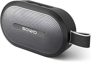 SOWO Wireless Portable Small Speaker, Ultra Magnetic Bluetooth Speaker for Golf Car, Coverless IP67 Waterproof, 24 H Playtime, Pro Sound, for Indoors, Hiking and Golf - Black