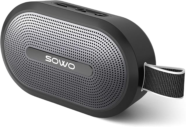 SOWO Wireless Portable Small Speaker, Ultra Magnetic Bluetooth Speaker for Golf Car, Coverless IP67 Waterproof, 24 H Playtime, Pro Sound, for Indoors, Hiking and Golf - Black
