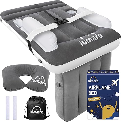 Miniatura 10 de LUMARA Cama de Avión para Niños Pequeños - Cama de Avión Inflable para Niños Pequeños, Colchón de Bebé de Avión para Niños - Colchón de Aire