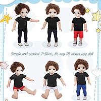 Vista 4 de 8 piezas de 18 pulgadas de muñeca de niño de 18 pulgadas, ropa de sublimación de muñecas de 18 pulgadas, accesorios clásicos para muñecas de 18