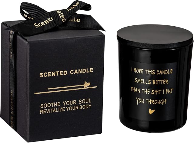 Jasmine Scented Candles - I'm Sorry Gifts for Her, Him - Funny Apology Gifts, Friendship, Christmas, Birthday Gifts for Women, Men, Mum, Dad, Wife, Husband, Girlfriend, Boyfriend, Best Friend