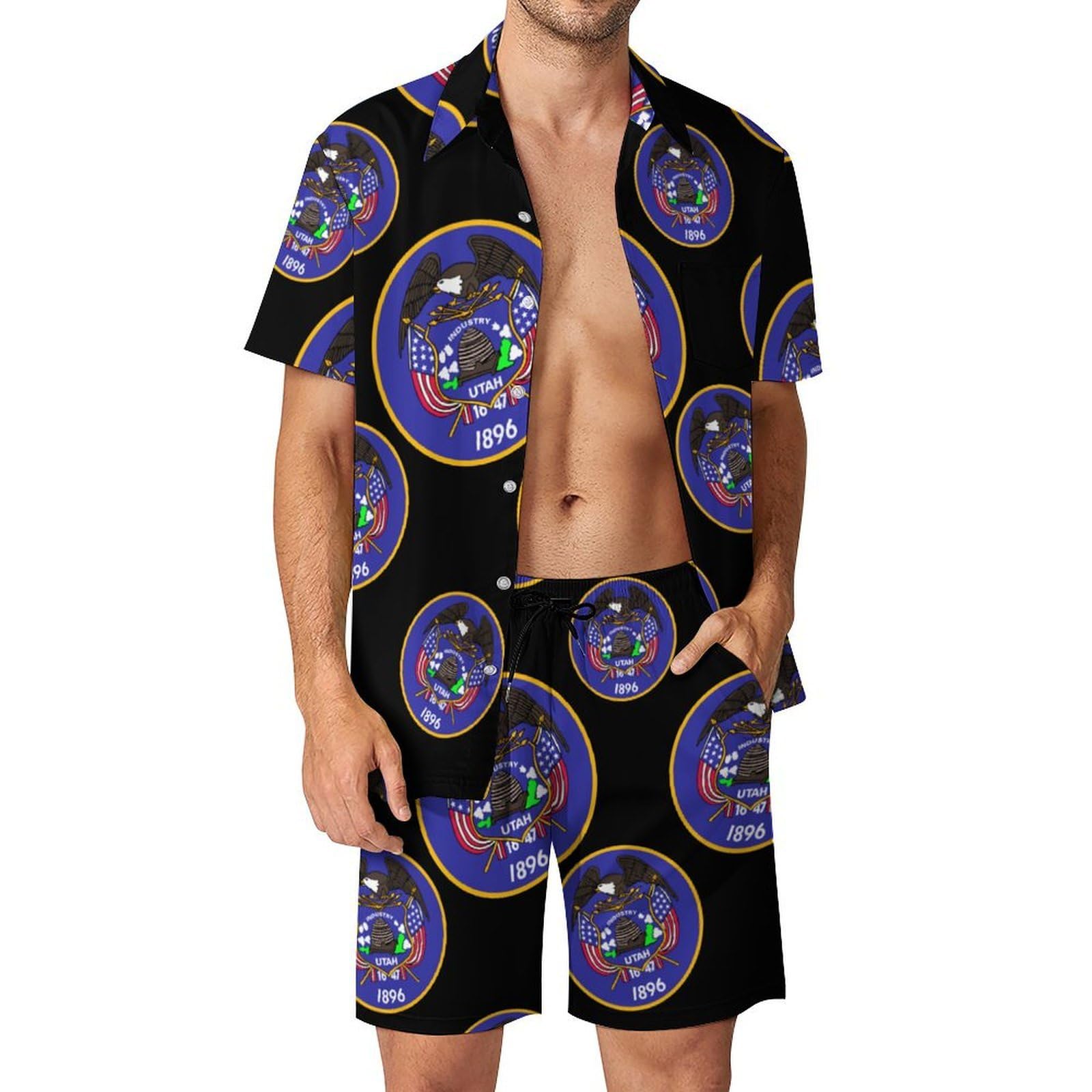 Camisa de botones y pantalones cortos de Utah para hombre: el conjunto fresco que estabas buscando 8