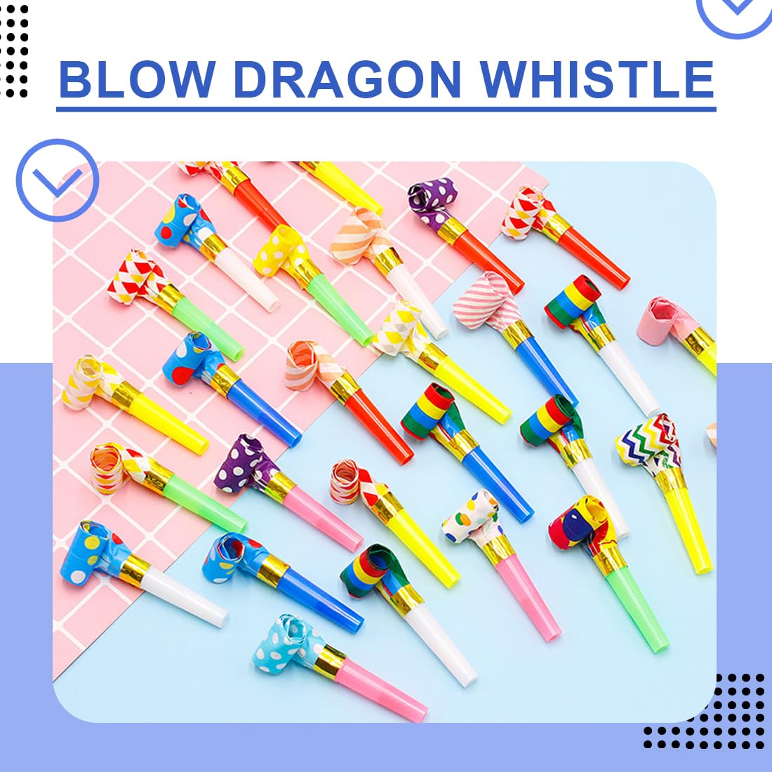 WeddHuis 15 Pcs Sifflet Anniversaire Enfant Sifflet Cotillons pour Enfant Sifflet Enfant Anniversaire pour Diverses Parties ou Occasions