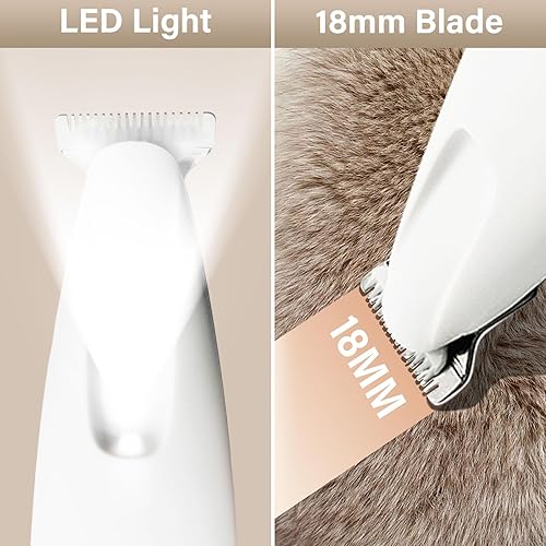 Miniatura 5 de Recortadora de patas de perro con luz LED, cortapelos eléctrico recargable para mascotas para perros y gatos