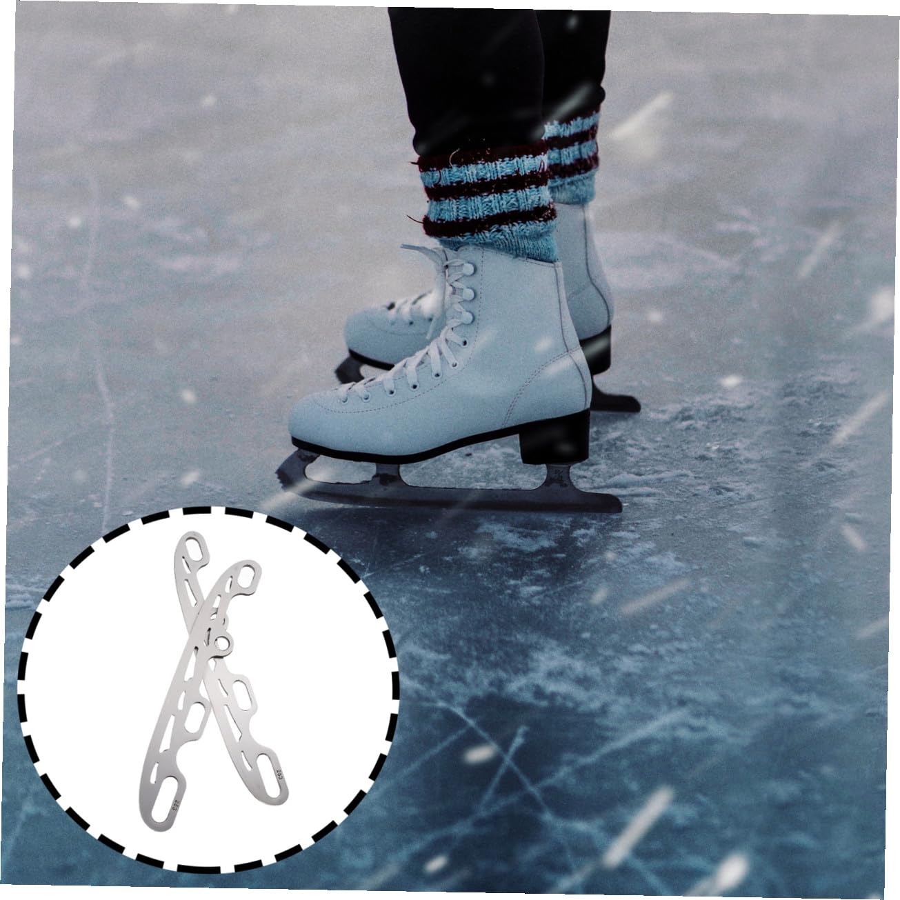 Cuchillas Patines Ruedas Acero Inoxidable con Tapones Reemplazables para Hockey y Artístico