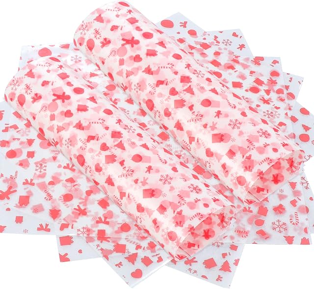 TsunNee Food Wrapping Paper, Waterproof Wax Paper, Oilproof Cake Wrappers, Gift Wrapping Paper for Crafting Cheese Nougat Chocolate, 9.8 x 8.6inches