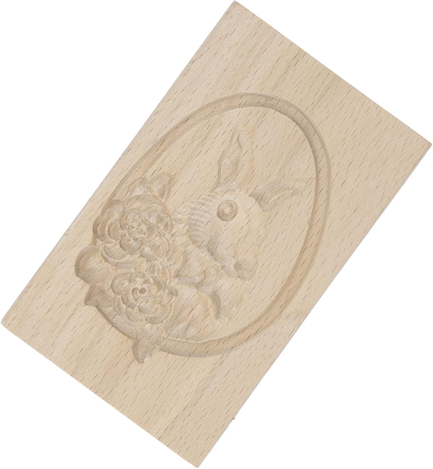 Cookie Stamp Wooden Cookie Easy Release Reusable Washable Carved Biscuit Press Stamp for Home Kitchen