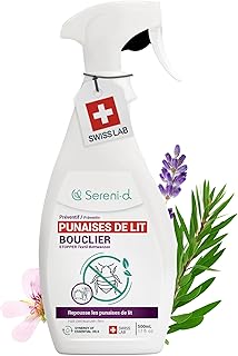 Sereni-d Spray anti-punaises de lit 500 ml - Spray anti-punaises de lit répulsif contre les punaises de lit - très efficace et testé en laboratoire - Swiss Lab