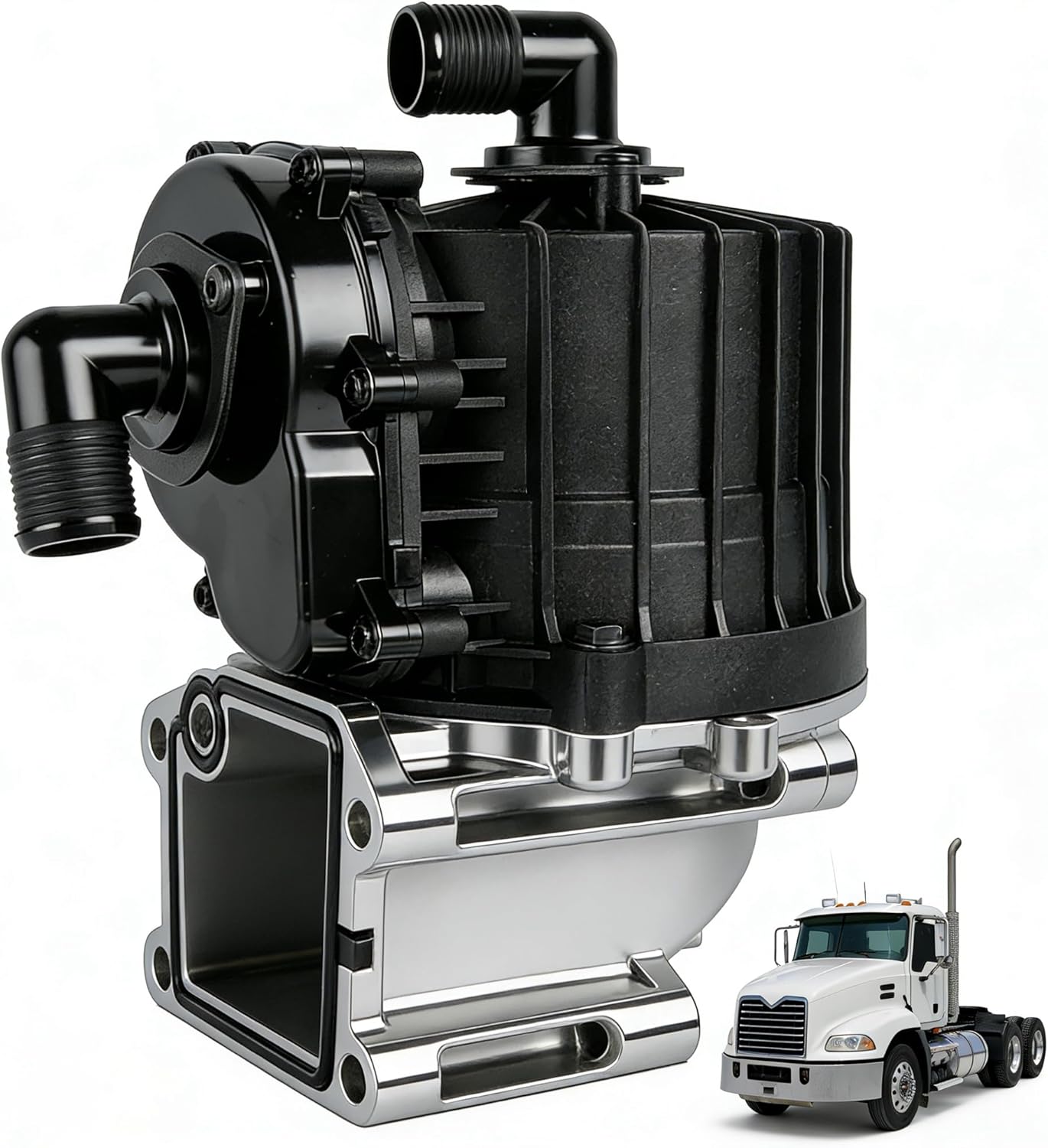 Crankcase Ventilation Oil Separator Filter Kit with Gasket Compatible with Volvo Mack D13 D16 MP8 2008-2014 Replace 21122541 21475228 20499419 20532891