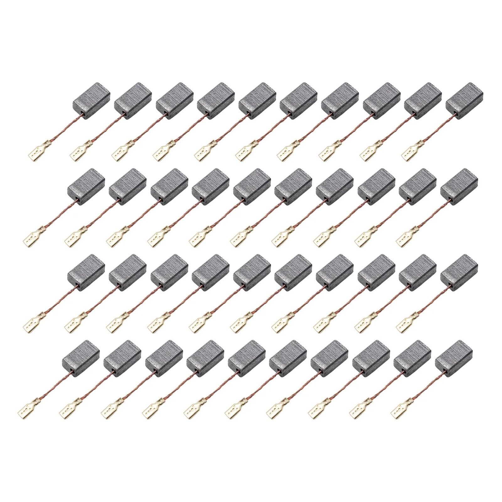 Lot de 40 balais de charbon for moteur électrique, 6 x 8 x 14 mm, for perceuse, meuleuse d'angle, outils électriques, pièces de rechange en graphite