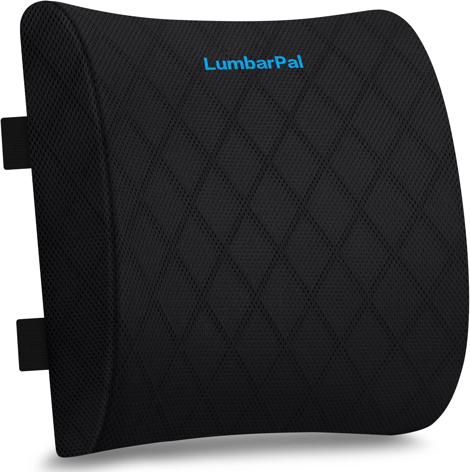 LumbarPal Lumbar Support Pillow for Office Chair Back Support Lumbar Pillow for Car, Gaming, Office Chair - Improve Sitting Posture & Back Pain Relief, Memory Foam, Adjustable Straps, Black