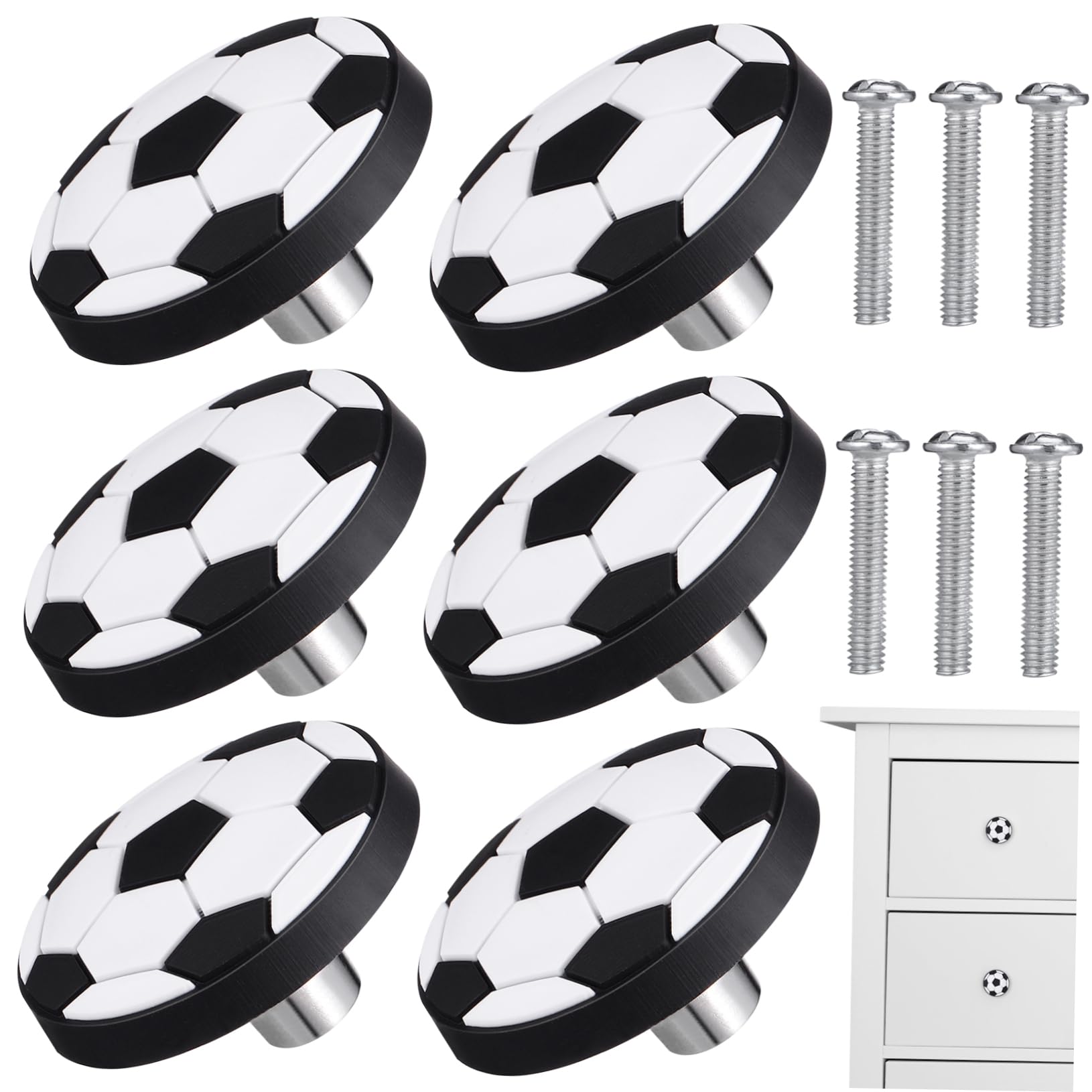 ARTIBETTER Football Handle Knobs for Kids Cabinet Boy Kid Dresser Knobs Durable and Easy to Install