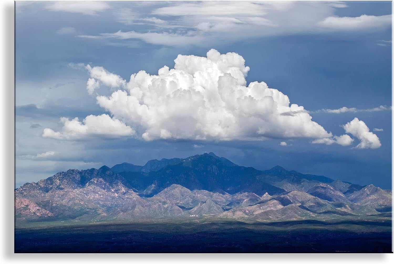 Arizona Desert Mountain Landscape Photograph with Monsoon Thunderstorm