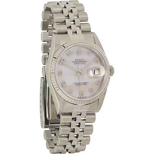 Rolex, Pre-loved 18K White Gold & Stainless Steel Mother Of Pearl Datejust 116234 36mm, White