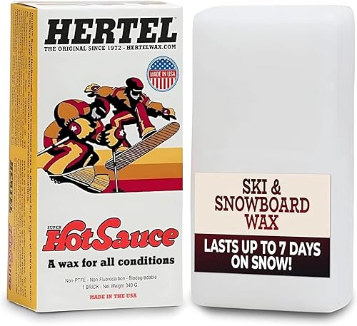 Super Hot Sauce - Cera de esquí y snowboard para todas las temperaturas 11.99oz12 onzas - Votada como la mejor cera de esquí y snowboard. Dura tres