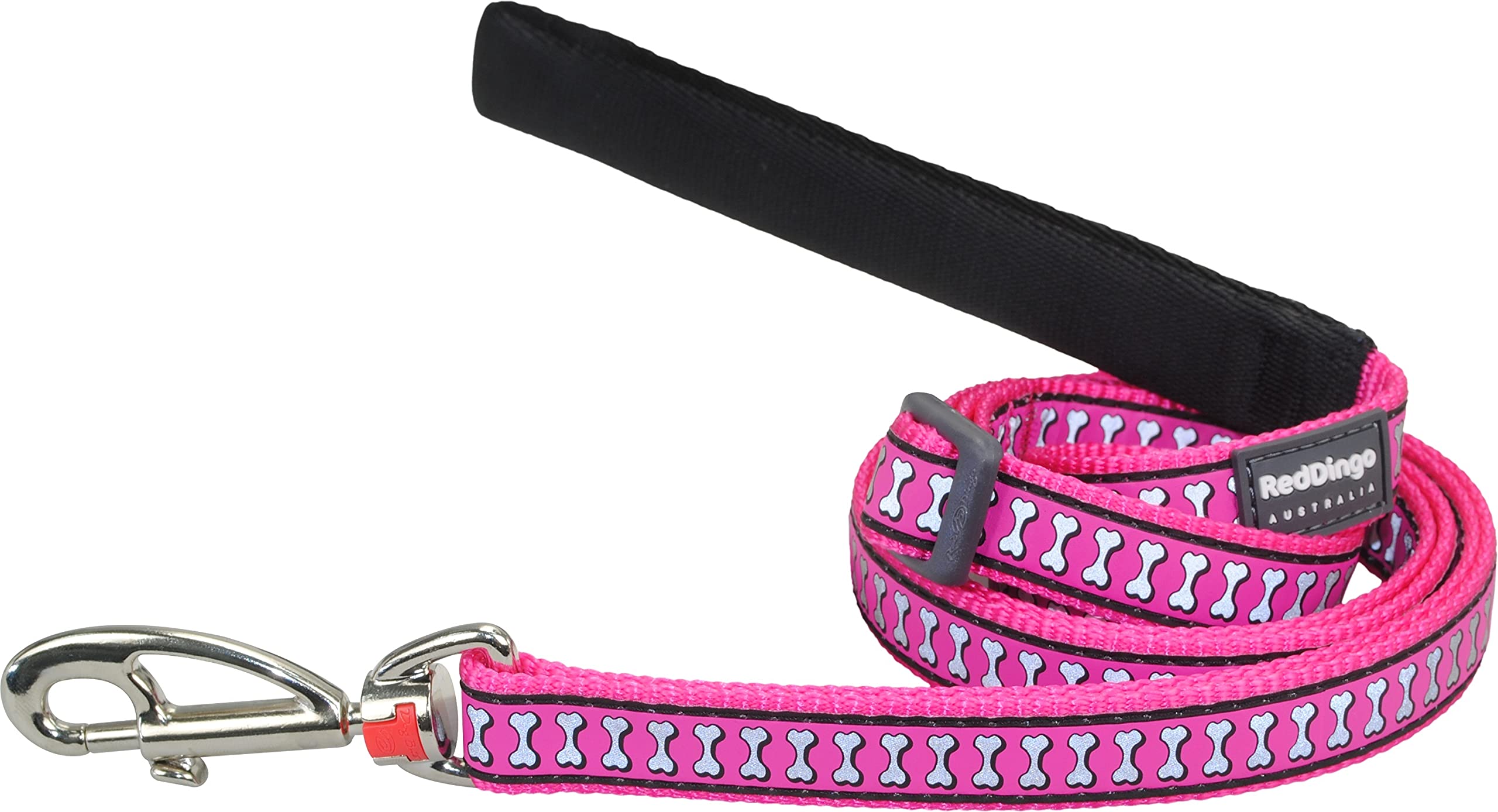 Laisse réfléchissante Red Dingo pour Chien de Grande Taille Nylon
