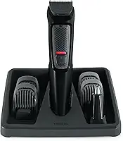 Aparador de Pelos 6 em 1 Philips Series 3000 MG3711/15 Multigroom Bivolt - máquina de barba com 6 Acessórios