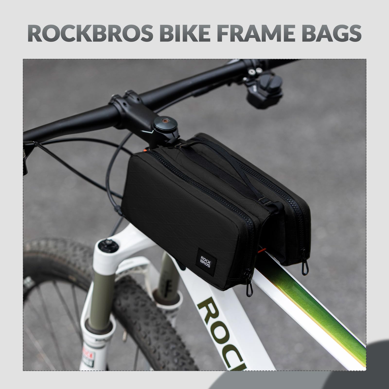 Borsa Telaio Bici ROCKBROS - Borsello Riflettente 1.3L Con Jack Cuffie - Foto 8