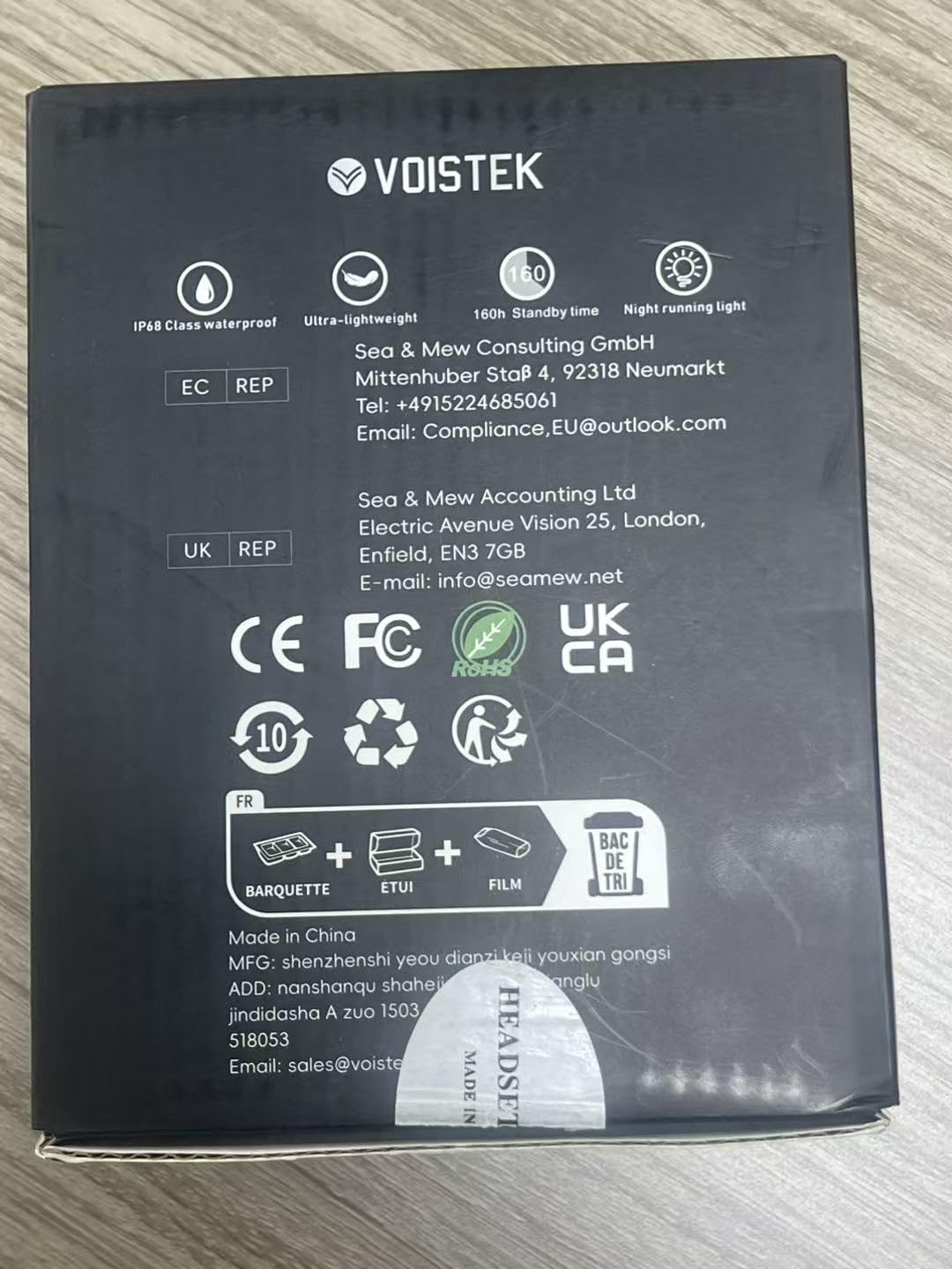 Voistek Knochenschall Bluetooth 6.0 Kopfhörer, IP68 wasserdicht, mit MP3-Player 32GB Speicher, Unterwasser kabellos, Open-Ear-Design für Schwimmen, Laufen, Fahrrad & Surfen (Grey)