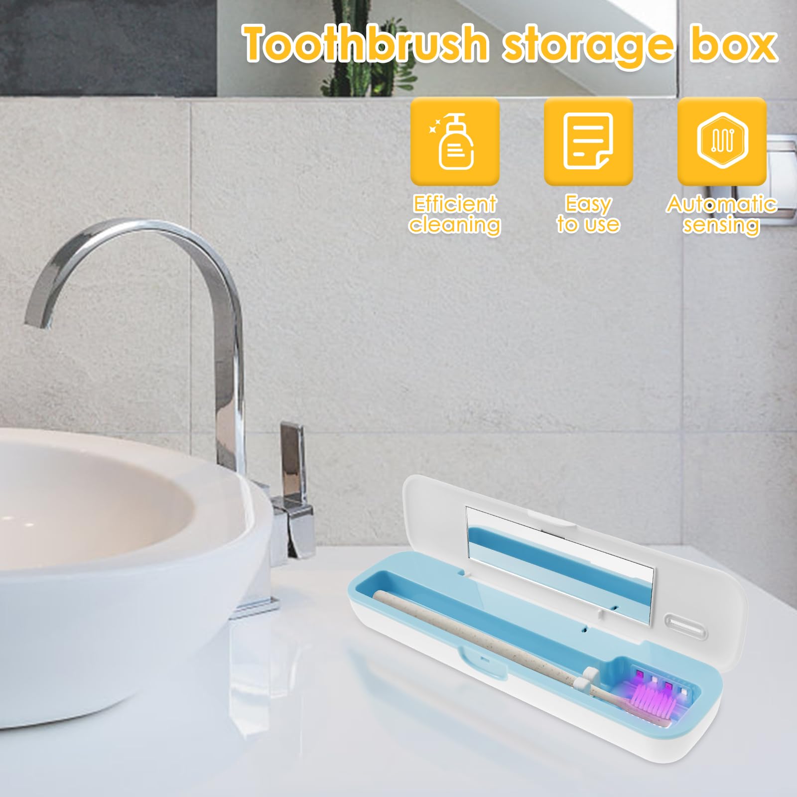 Portaspazzolino UV, disinfettante e sterilizzatore per famiglia/viaggi, regalo di compleanno per uomini