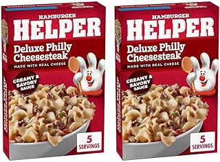 Vending 2 U Hamburger Helper Deluxe Philly Cheesesteak, 4.8 Ounces, Pack of 2, Bundled With One V2U Utensil Set