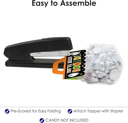 Miniatura 4 de Big Dot of Happiness You've Been Booed - Etiquetas transparentes para bolsas de regalos para fiesta de Halloween fantasma DIY - Bolsas de dulces con