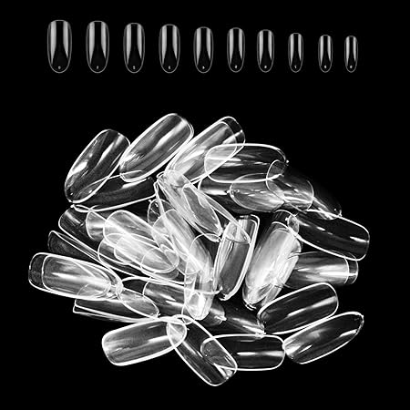 Amazon ネイルチップ ロング オーバル クリア 500枚入れ つけ爪 練習用 長いチップ 大量 まとめ買い サロン用 デコレーション ネイルアート おうち時間 おうちネイル 透明 Tnyker ネイルチップ 通販